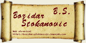 Božidar Stokanović vizit kartica